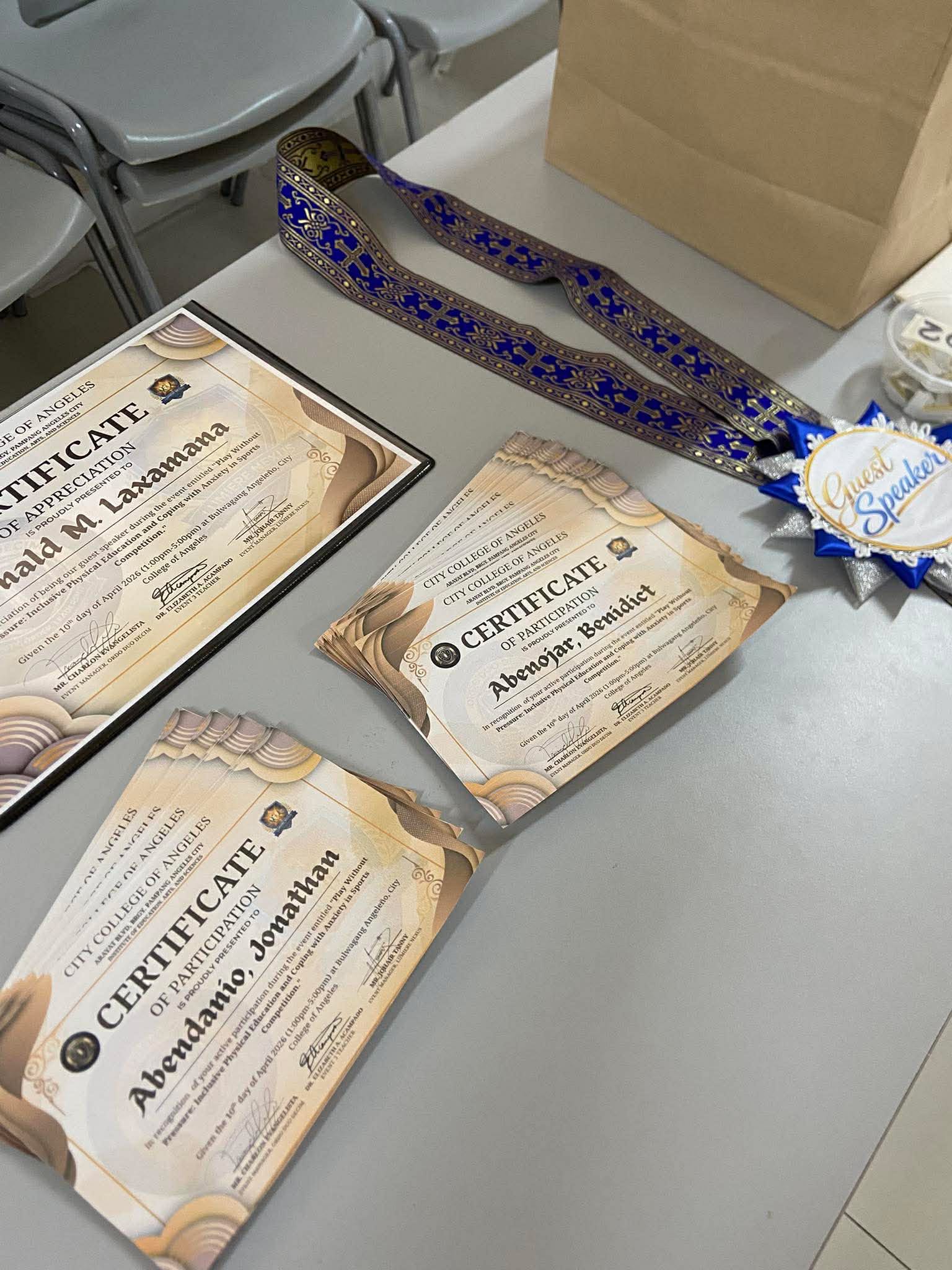 City College of Angeles Certificates
